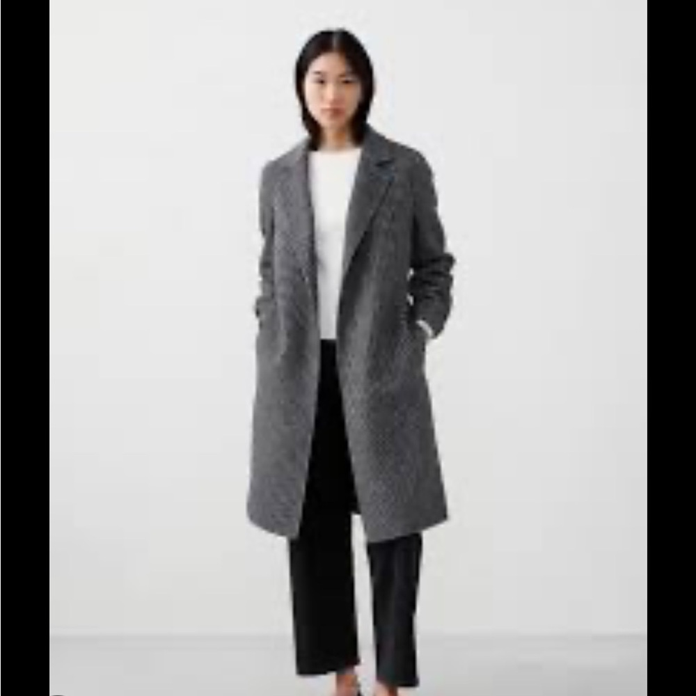 Banana Republic Charcoal Herringbone Trench Coat